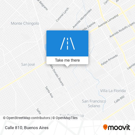 Calle 810 map