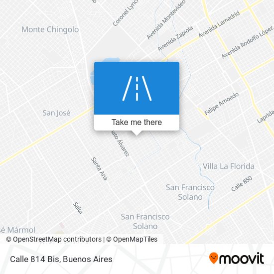 Calle 814 Bis map