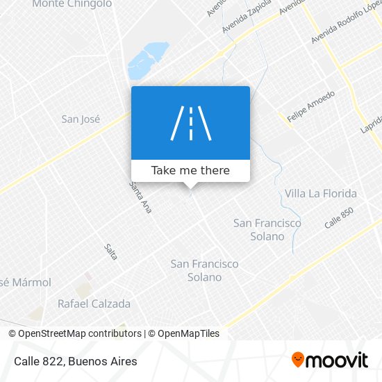 Calle 822 map