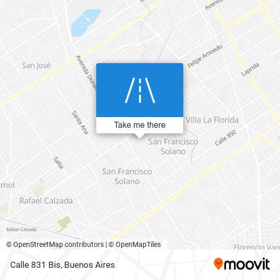 Calle 831 Bis map