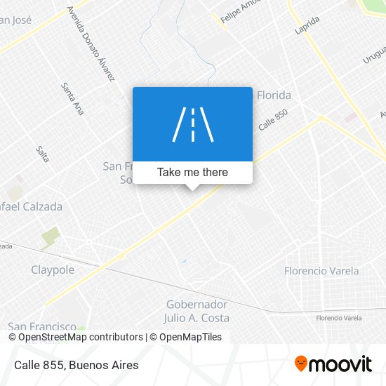Calle 855 map