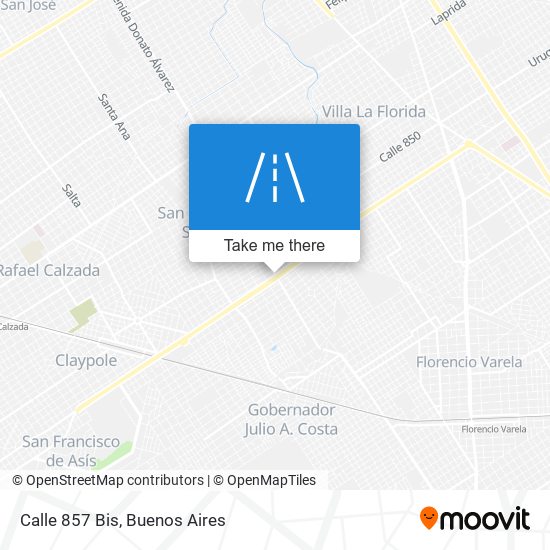 Calle 857 Bis map