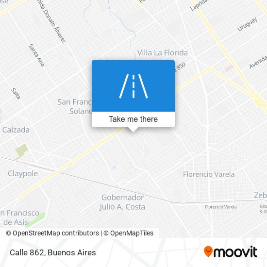 Calle 862 map