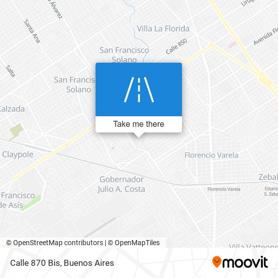 Calle 870 Bis map