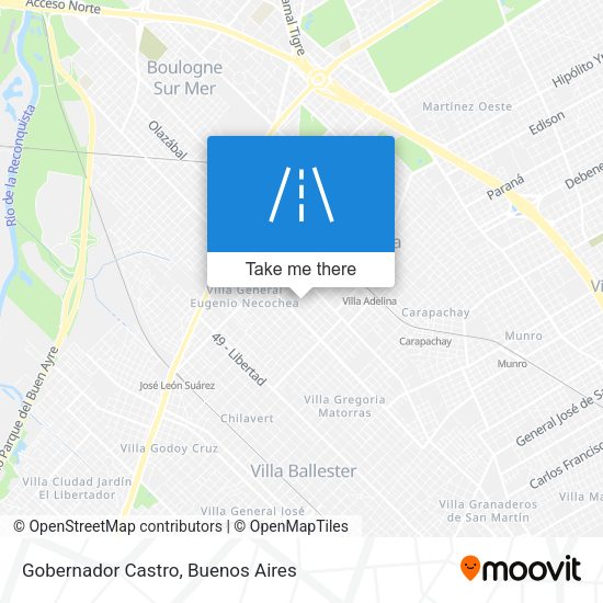 Gobernador Castro map