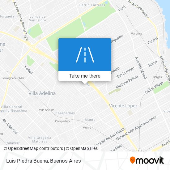 Luis Piedra Buena map