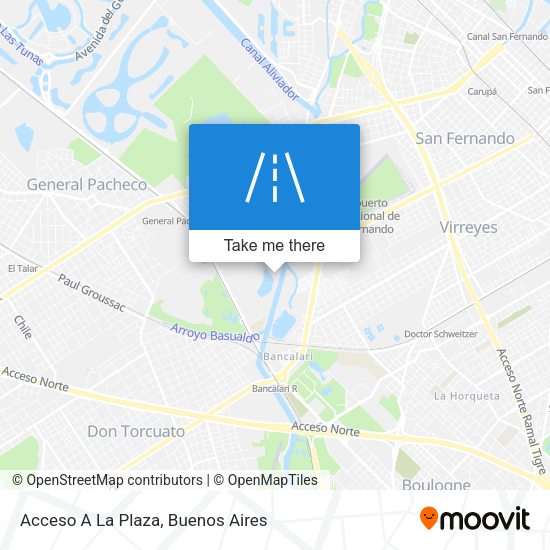 Acceso A La Plaza map