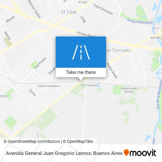 Avenida General Juan Gregorio Lemos map