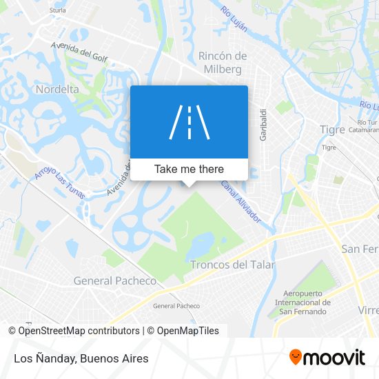 Mapa de Los Ñanday