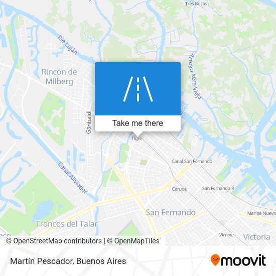 Martín Pescador map