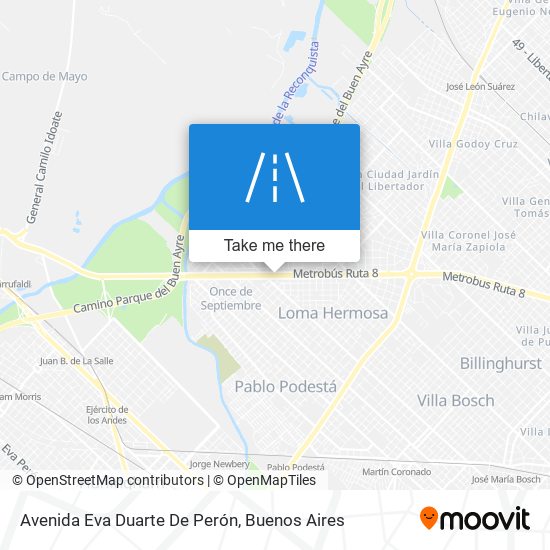 Avenida Eva Duarte De Perón map