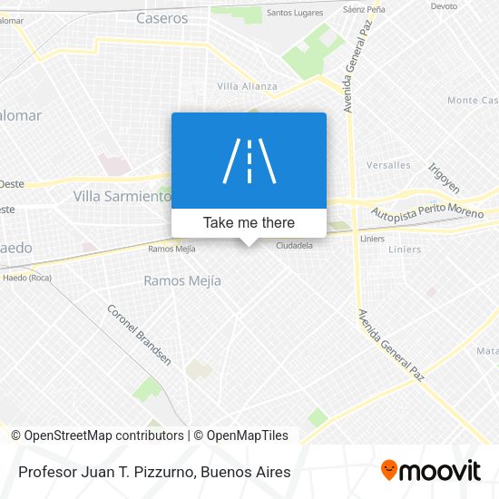 Profesor Juan T. Pizzurno map