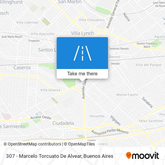 307 - Marcelo Torcuato De Alvear map