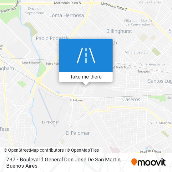 737 - Boulevard General Don José De San Martín map