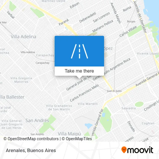 Arenales map