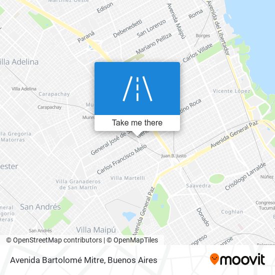 Avenida Bartolomé Mitre map