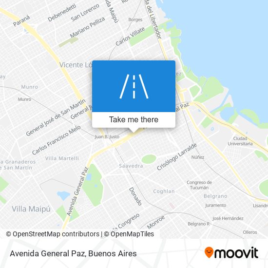 Mapa de Avenida General Paz