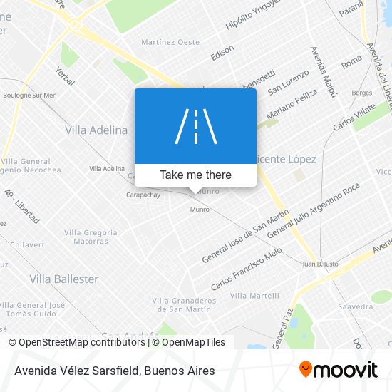 Avenida Vélez Sarsfield map