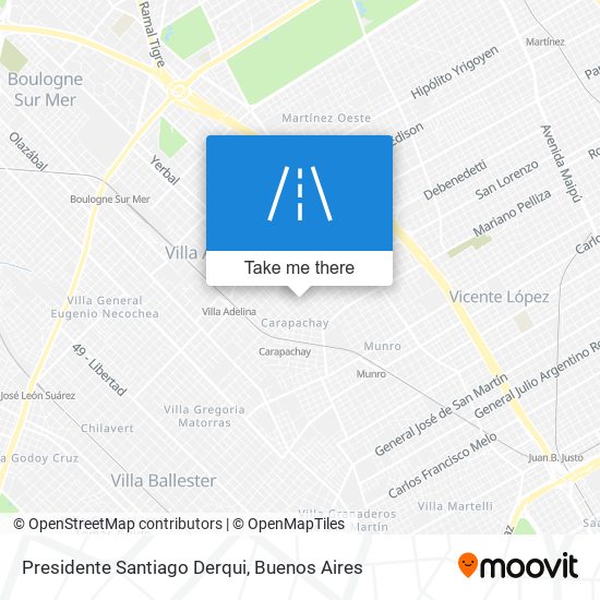 Mapa de Presidente Santiago Derqui