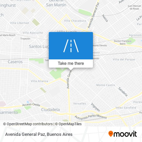 Avenida General Paz map