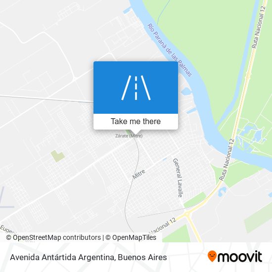 Avenida Antártida Argentina map