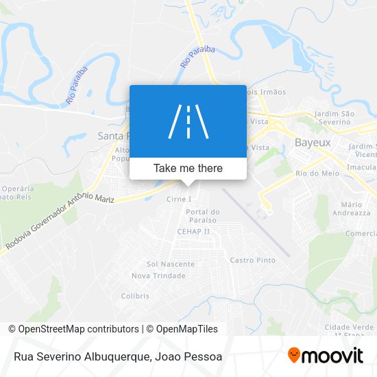 Rua Severino Albuquerque map