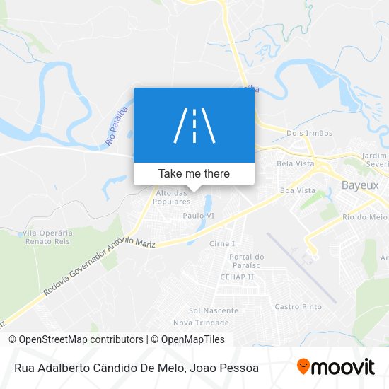 Rua Adalberto Cândido De Melo map