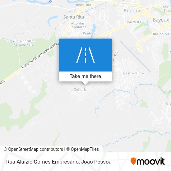 Rua Aluízio Gomes Empresário map