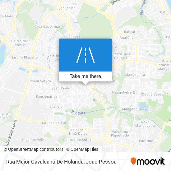 Mapa Rua Major Cavalcanti De Holanda