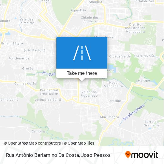 Mapa Rua Antônio Berlamino Da Costa