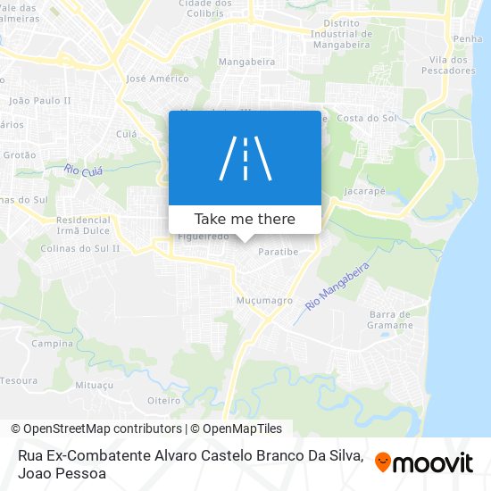 Mapa Rua Ex-Combatente Alvaro Castelo Branco Da Silva