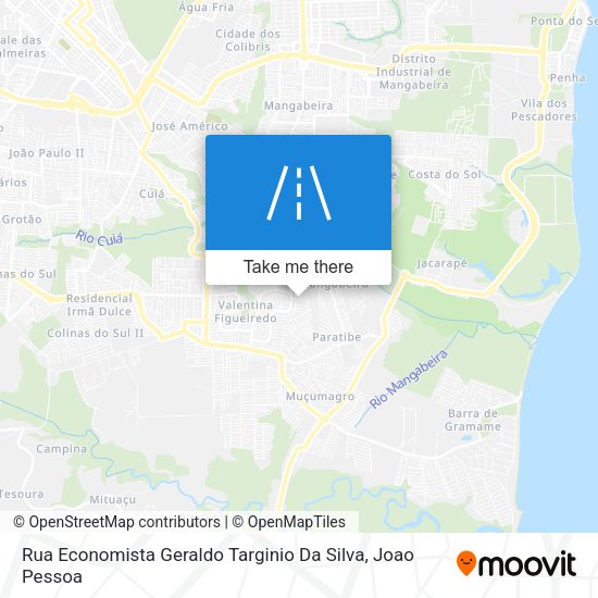 Rua Economista Geraldo Targinio Da Silva map