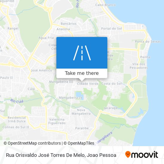 Mapa Rua Orisvaldo José Torres De Melo