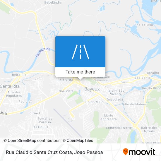 Rua Claudio Santa Cruz Costa map