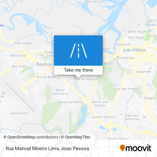 Mapa Rua Manoel Ribeiro Lima