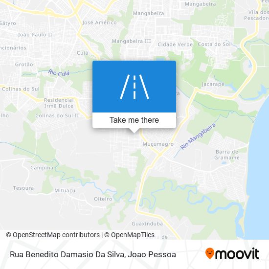 Mapa Rua Benedito Damasio Da Silva