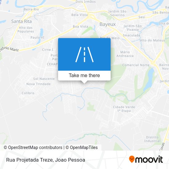 Rua Projetada Treze map