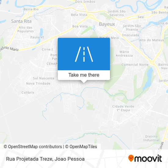 Rua Projetada Treze map