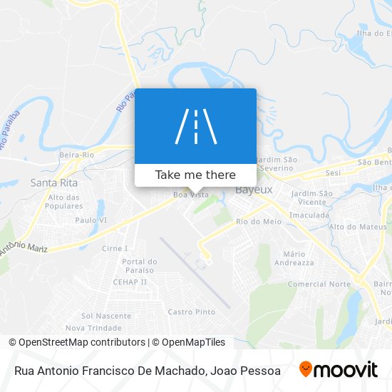 Mapa Rua Antonio Francisco De Machado