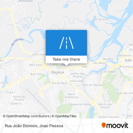 Mapa Rua João Dionisio