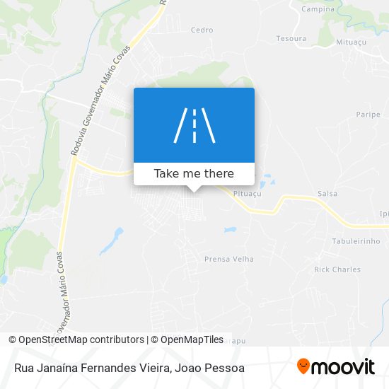 Mapa Rua Janaína Fernandes Vieira