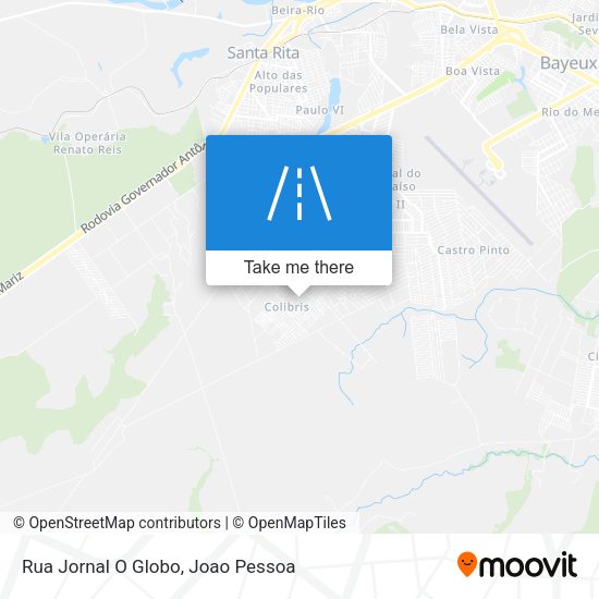 Rua Jornal O Globo map