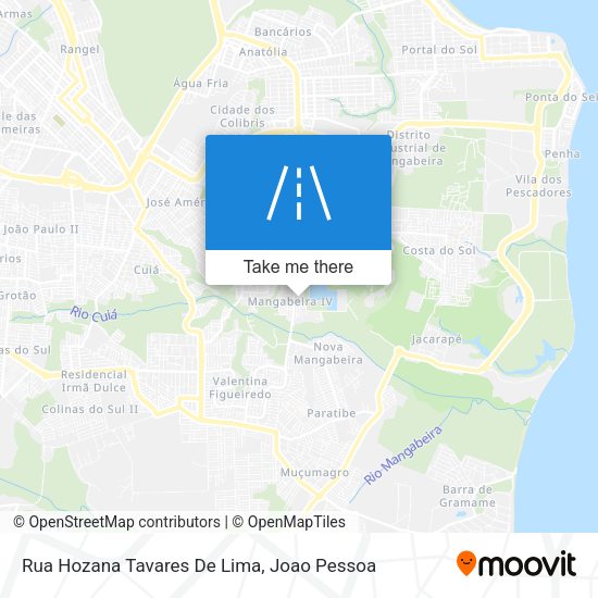 Rua Hozana Tavares De Lima map