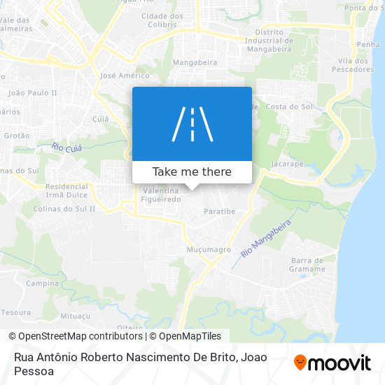 Mapa Rua Antônio Roberto Nascimento De Brito