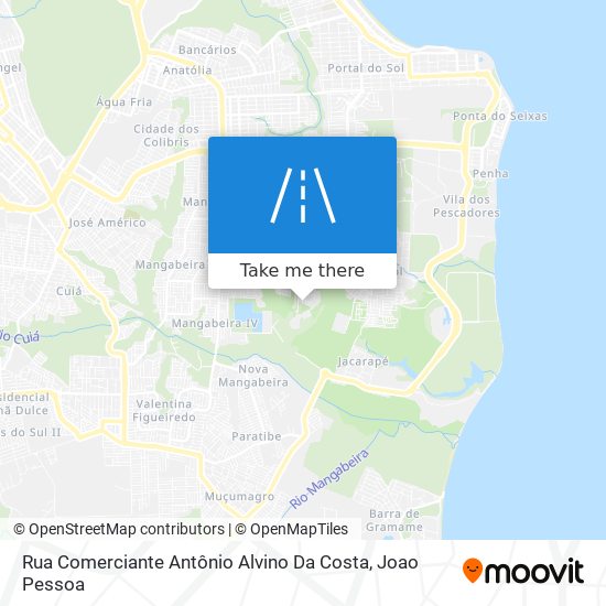 Mapa Rua Comerciante Antônio Alvino Da Costa