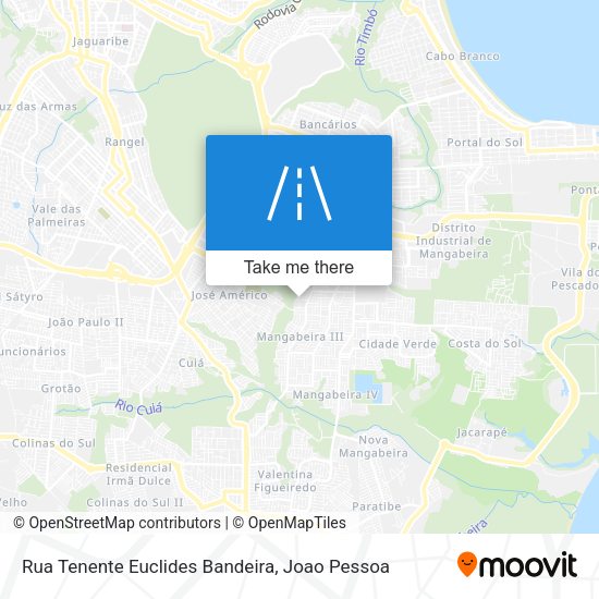 Rua Tenente Euclides Bandeira map