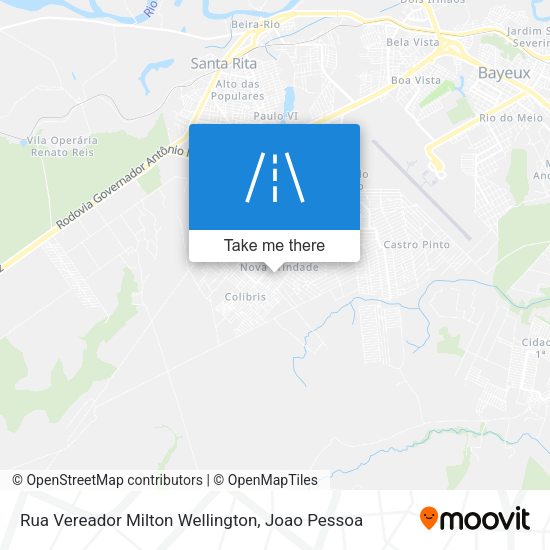 Rua Vereador Milton Wellington map