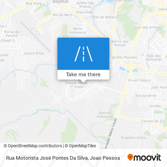 Mapa Rua Motorista José Pontes Da Silva