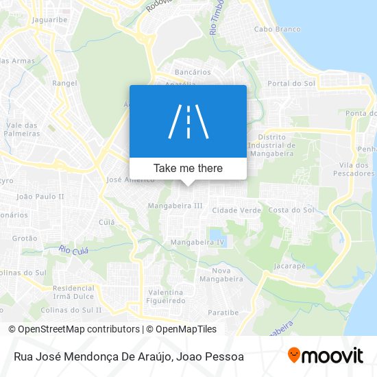 Rua José Mendonça De Araújo map