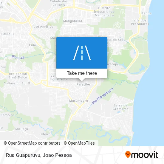 Rua Guapuruvu map